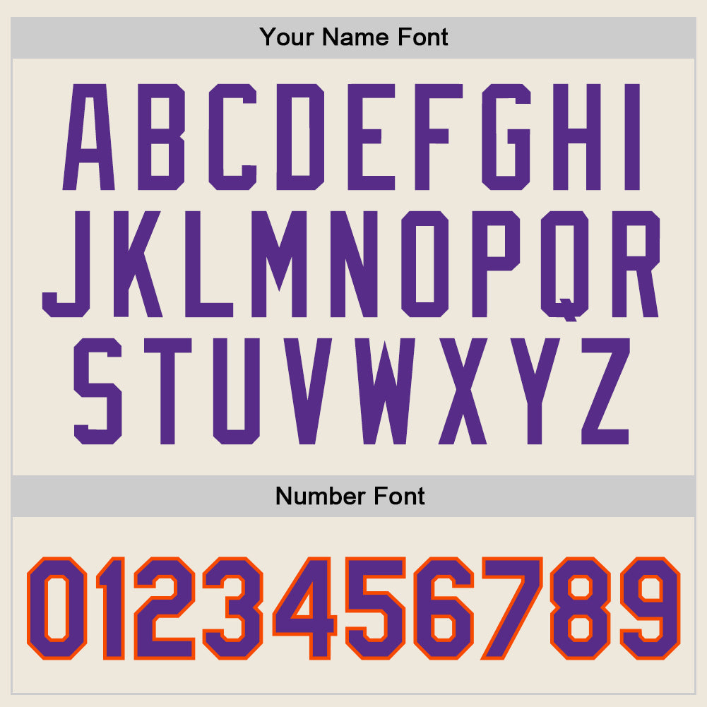 Custom Cream Purple-Orange Authentic Throwback Basketball Jersey - Sky-Custom