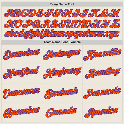 Custom Cream Purple-Orange Authentic Throwback Basketball Jersey - Sky-Custom