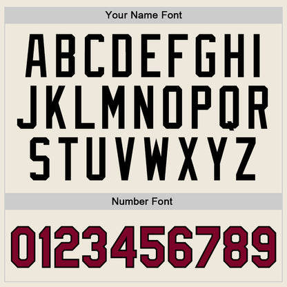 Custom Cream Maroon-Black Authentic Throwback Basketball Jersey - Sky-Custom