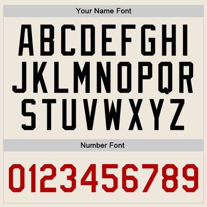 Custom Cream Red-Black Authentic Throwback Basketball Jersey - Sky-Custom