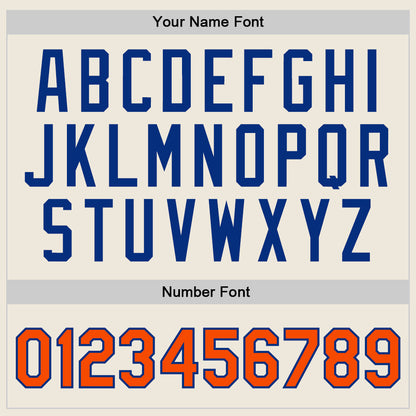 Custom Cream Orange-Royal Authentic Throwback Basketball Jersey - Sky-Custom