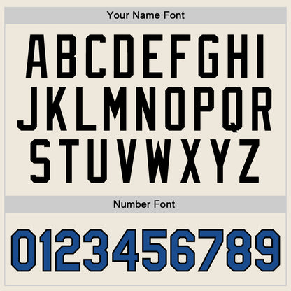 Custom Cream Blue-Black Authentic Throwback Basketball Jersey - Sky-Custom