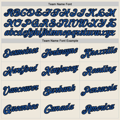 Custom Cream Blue-Black Authentic Throwback Basketball Jersey - Sky-Custom