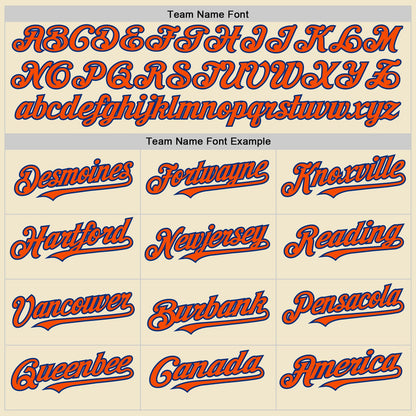Custom Cream Orange-Royal Mesh Authentic Throwback Baseball Jersey - Sky-Custom