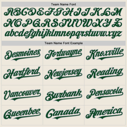 Custom Cream (Green Gray Pinstripe) Green-Gray Authentic Baseball Jersey - Sky-Custom