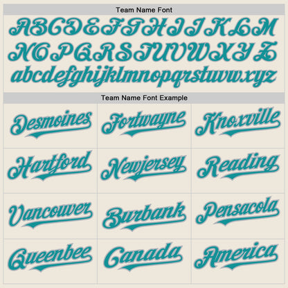 Custom Cream (Teal Gray Pinstripe) Teal-Gray Authentic Baseball Jersey - Sky-Custom