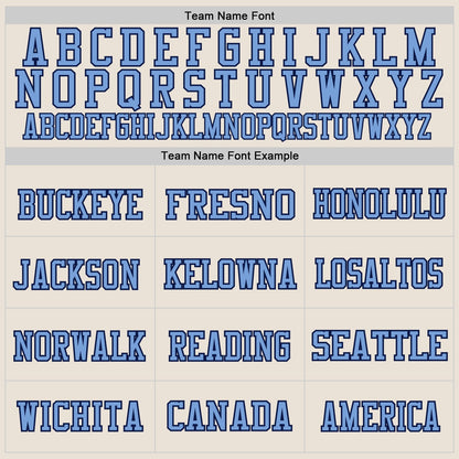 Custom Cream Light Blue-Navy Mesh Authentic Throwback Football Jersey - Sky-Custom