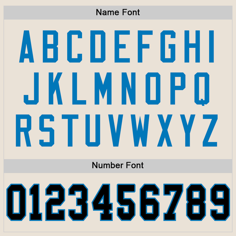 Custom Cream Black-Blue Mesh Authentic Throwback Football Jersey - Sky-Custom