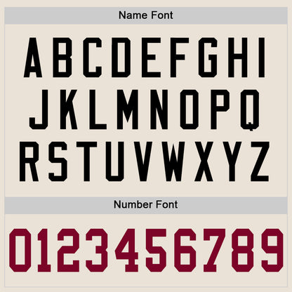 Custom Cream Maroon-Black Mesh Authentic Throwback Football Jersey - Sky-Custom