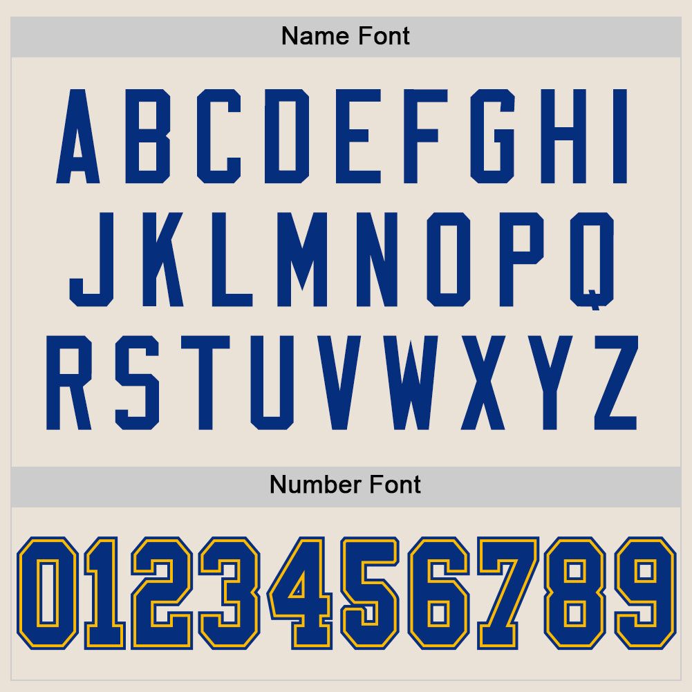 Custom Cream Royal-Gold Mesh Authentic Throwback Football Jersey - Sky-Custom