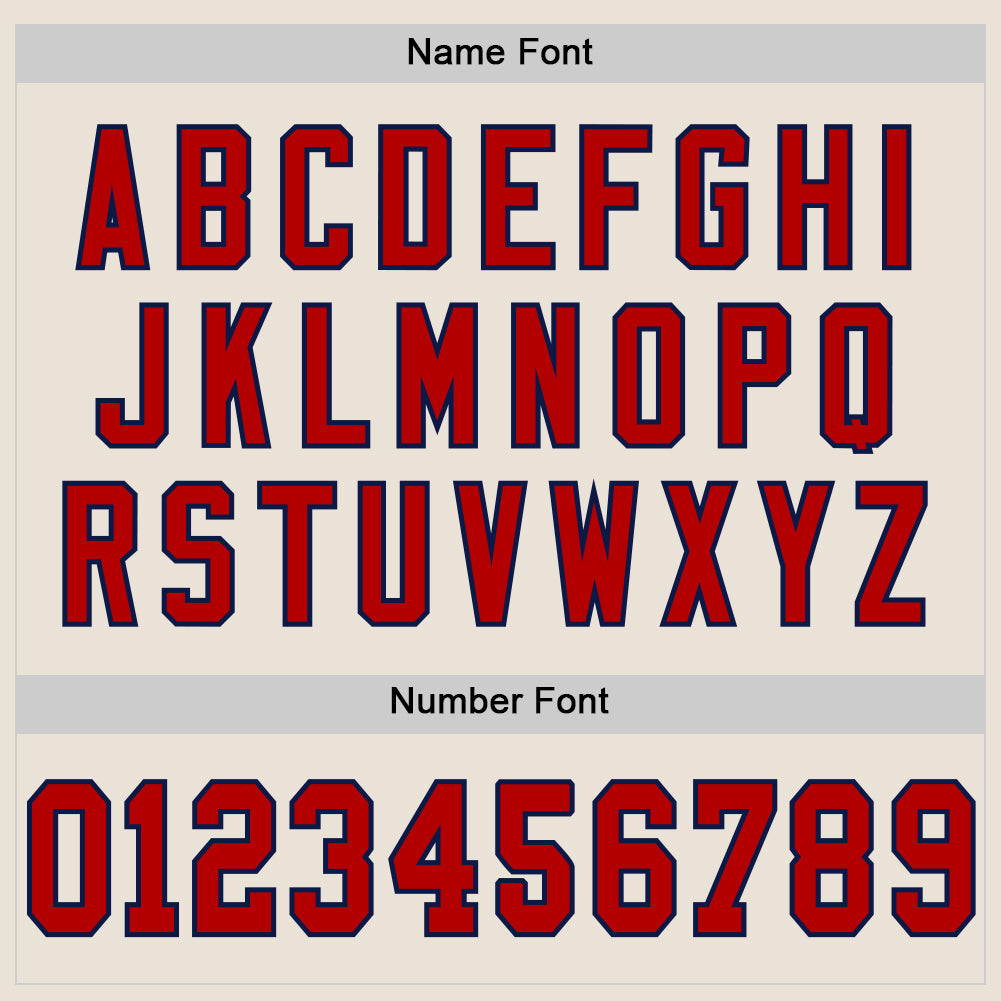 Custom Cream Red-Navy Mesh Authentic Throwback Football Jersey - Sky-Custom