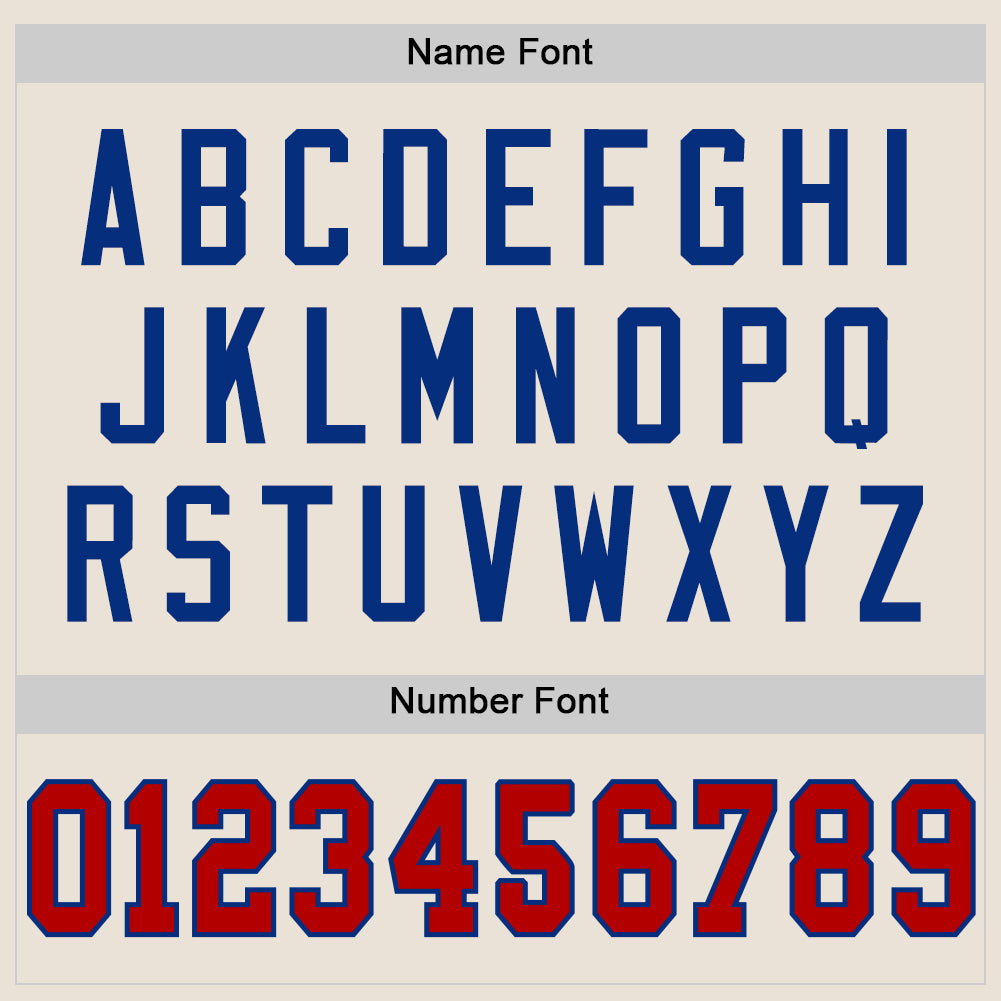 Custom Cream Red Royal-White Mesh Authentic Throwback Football Jersey - Sky-Custom