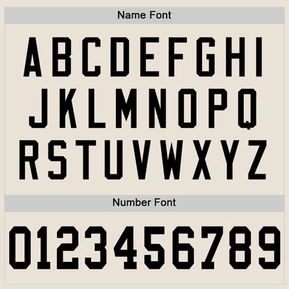 Custom Cream Black-White Mesh Authentic Throwback Football Jersey - Sky-Custom