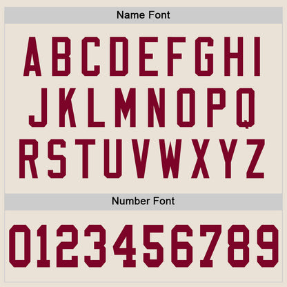 Custom Cream Maroon-White Mesh Authentic Throwback Football Jersey - Sky-Custom