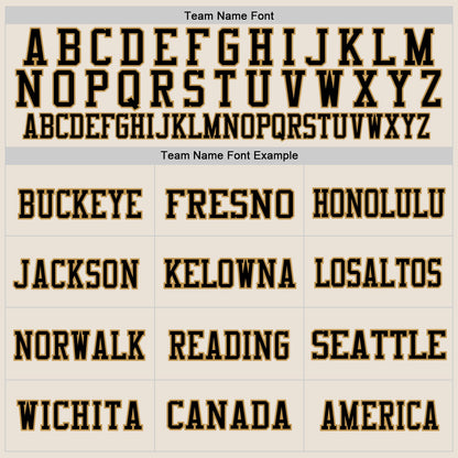 Custom Cream Black-Old Gold Mesh Authentic Throwback Football Jersey - Sky-Custom