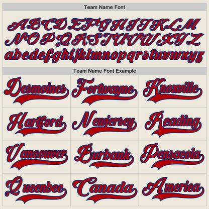 Custom Cream Red-Royal Hockey Lace Neck Jersey - Sky-Custom
