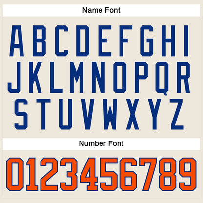 Custom Cream Orange-Royal Hockey Lace Neck Jersey - Sky-Custom