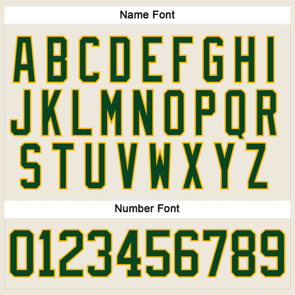 Custom Cream Green-Gold Hockey Lace Neck Jersey - Sky-Custom