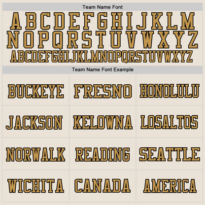 Custom Cream Old Gold-Black Mesh Authentic Throwback Football Jersey - Sky-Custom