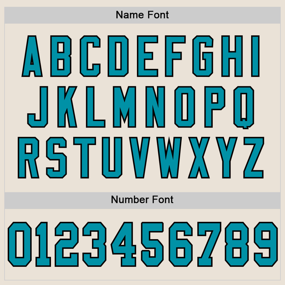 Custom Cream Teal-Black Mesh Authentic Throwback Football Jersey - Sky-Custom