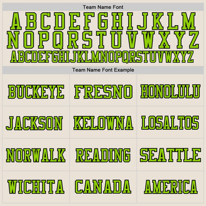 Custom Cream Neon Green-Black Mesh Authentic Throwback Football Jersey - Sky-Custom