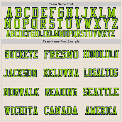 Custom Cream Navy-Neon Green Mesh Authentic Throwback Football Jersey - Sky-Custom