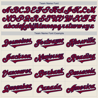 Custom Cream Maroon-Navy Authentic Baseball Jersey - Sky-Custom