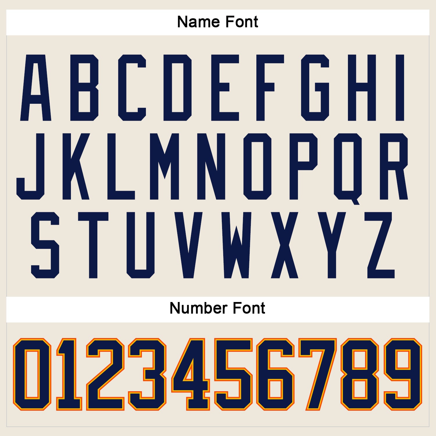 Custom Cream Navy Gold-Orange Hockey Jersey - Sky-Custom