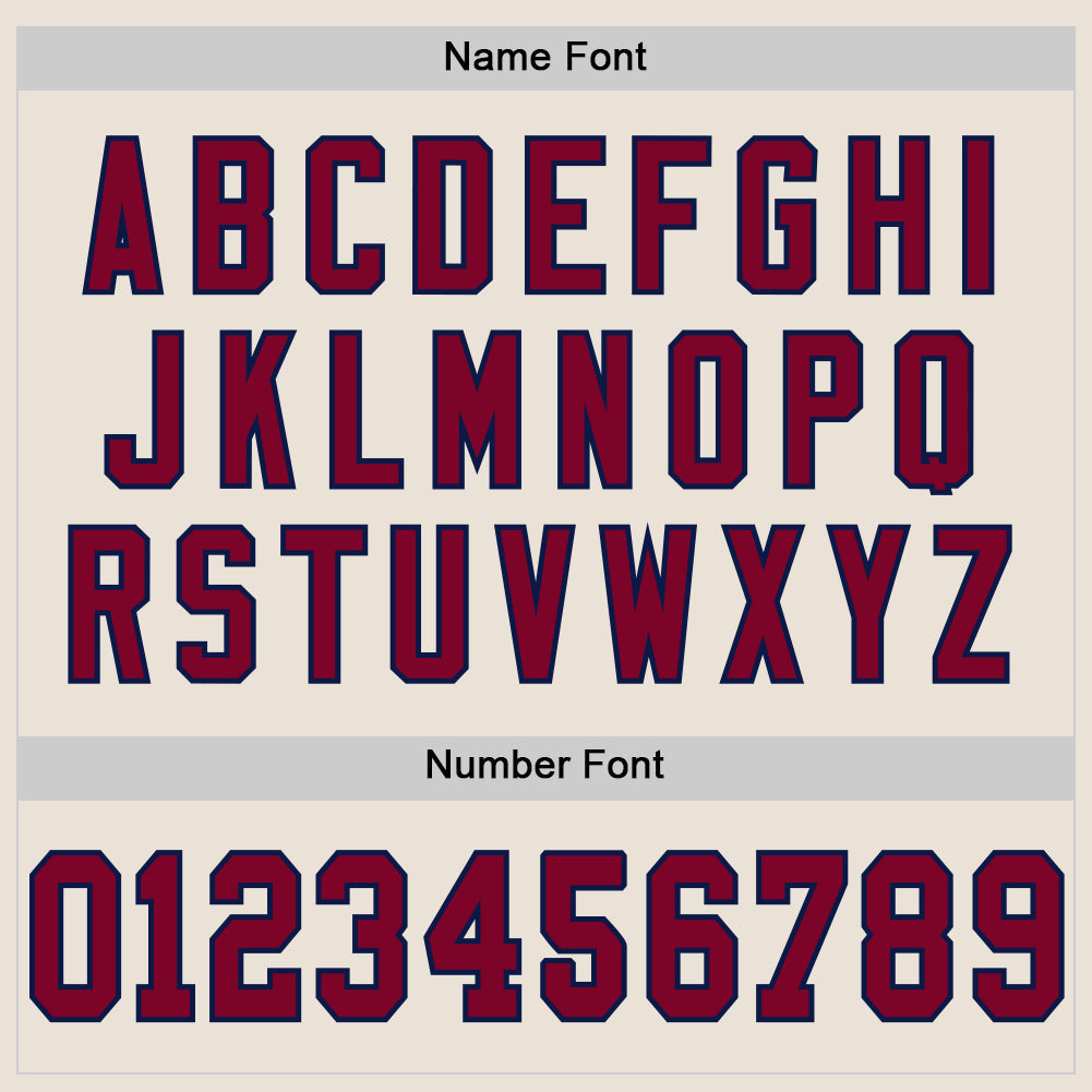 Custom Cream Maroon-Navy Mesh Authentic Football Jersey - Sky-Custom