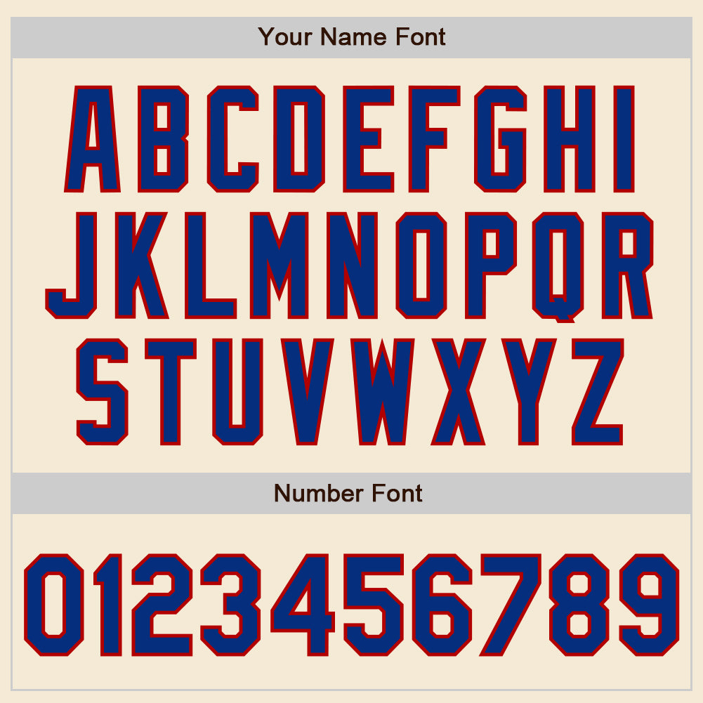 Custom Cream Royal-Red Authentic Baseball Jersey - Sky-Custom