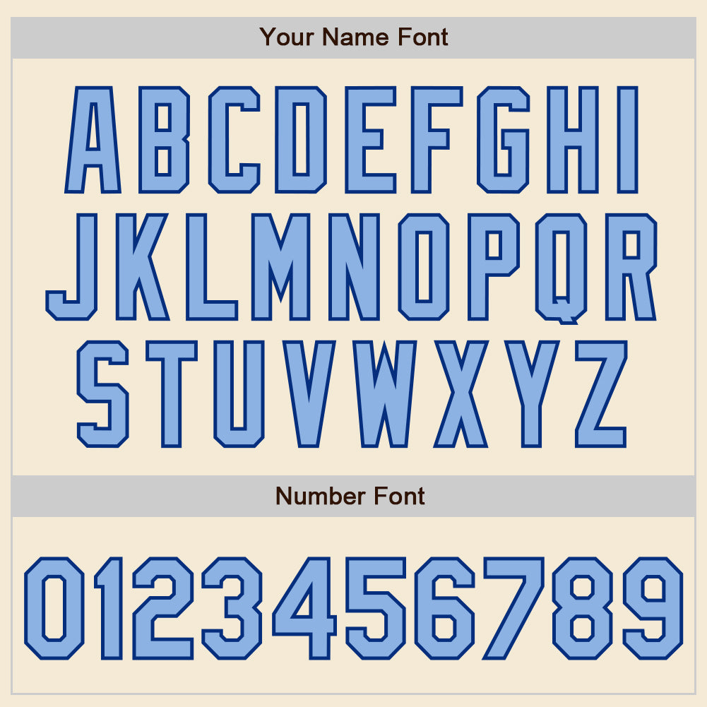 Custom Cream Light Blue-Royal Authentic Baseball Jersey - Sky-Custom