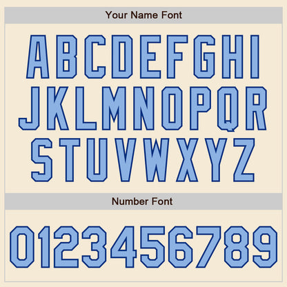 Custom Cream Light Blue-Royal Authentic Baseball Jersey - Sky-Custom