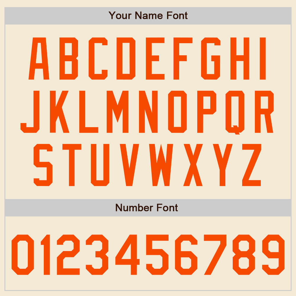 Custom Cream Orange Authentic Baseball Jersey - Sky-Custom