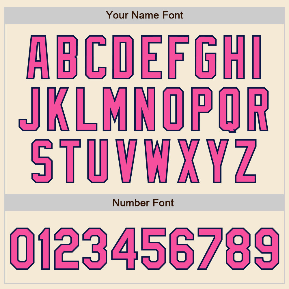 Custom Cream Pink-Navy Authentic Baseball Jersey - Sky-Custom