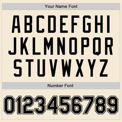 Custom Cream Black Authentic Baseball Jersey - Sky-Custom