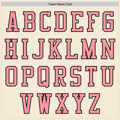 Custom Cream Medium Pink-Black Authentic Baseball Jersey - Sky-Custom