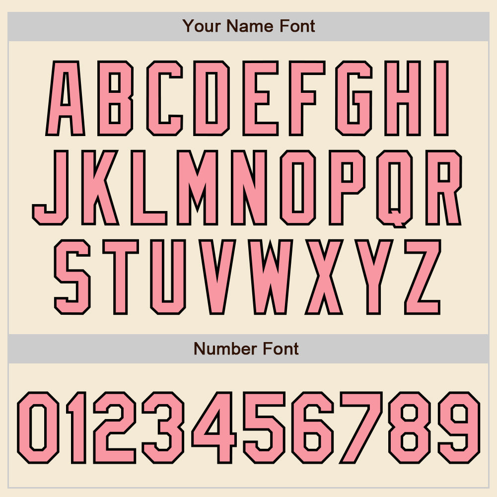 Custom Cream Medium Pink-Black Authentic Baseball Jersey - Sky-Custom