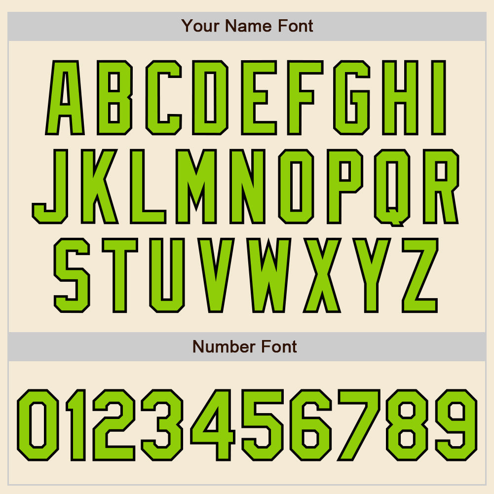 Custom Cream Neon Green-Black Authentic Baseball Jersey - Sky-Custom