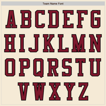 Custom Cream Crimson-Black Authentic Baseball Jersey - Sky-Custom