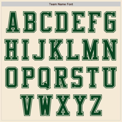 Custom Cream Green Authentic Baseball Jersey - Sky-Custom