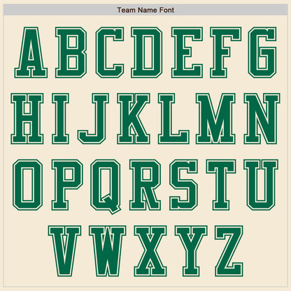 Custom Cream Kelly Green Authentic Baseball Jersey - Sky-Custom
