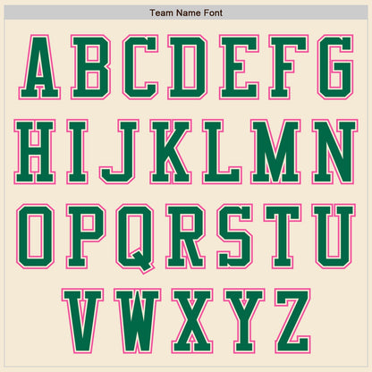 Custom Cream Pink-Kelly Green Authentic Baseball Jersey - Sky-Custom