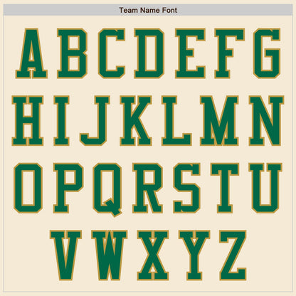 Custom Cream Kelly Green-Old Gold Authentic Baseball Jersey - Sky-Custom