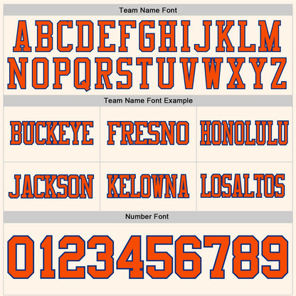 Custom Cream Orange-Royal Mesh Authentic Football Jersey - Sky-Custom