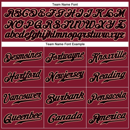 Custom Crimson Cream Pinstripe Black-City Cream Authentic Baseball Jersey - Sky-Custom