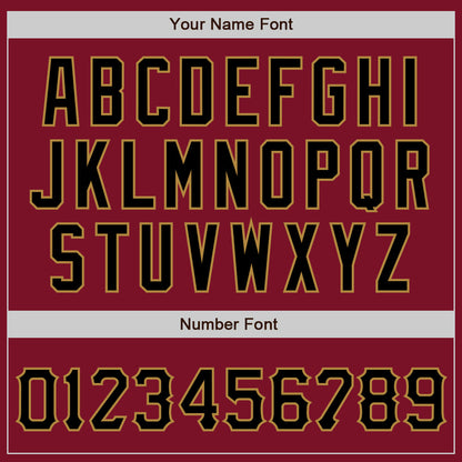 Custom Crimson Black-Old Gold Authentic Baseball Jersey - Sky-Custom