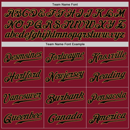 Custom Crimson Black-Old Gold Authentic Baseball Jersey - Sky-Custom