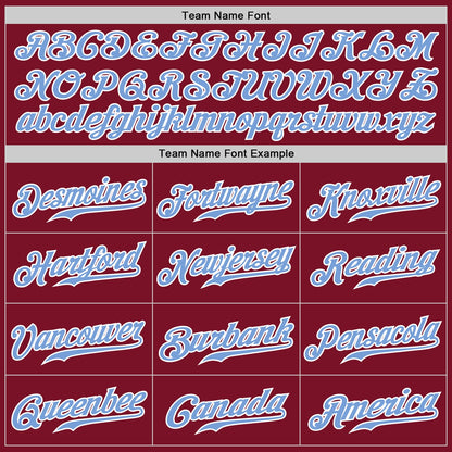 Custom Crimson White Pinstripe Light Blue-White Authentic Baseball Jersey - Sky-Custom