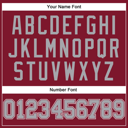 Custom Crimson Gray-White Authentic Sleeveless Baseball Jersey - Sky-Custom