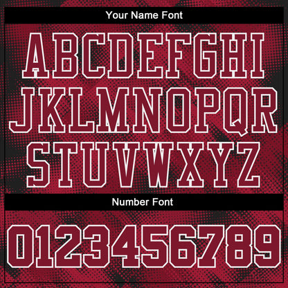 Custom Crimson Crimson-Black Round Neck Sublimation Basketball Suit Jersey - Sky-Custom